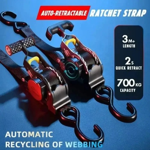 Retractable ratchet tie - ratchet,