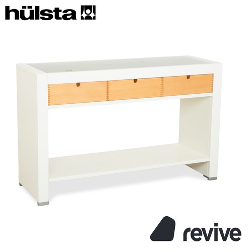 Hülsta wood sideboard white - sideboard,