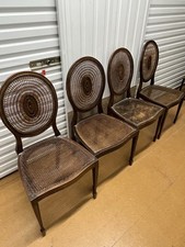 4 X Antique Dark Wicker