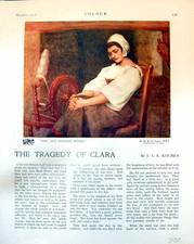 Old Girl Spinning Wheel J.D. Linton Poppies Takezo Sato Japanese 1916 20th