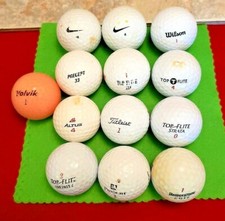 13 - ASSORTED GOLF BALLS - USED