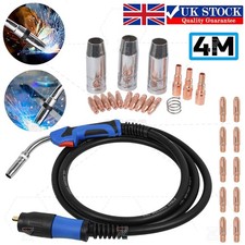 MB25 4M BINZEL TYPE Euro Mig Welding Torch with MB25 MIG WELDING CONSUMABLES KIT