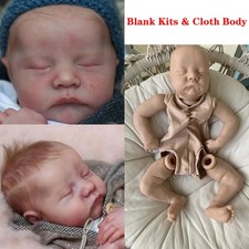 18in Blank Reborn Doll Kit Sleeping Newborn Baby Doll Making Mold DIY Cloth Body
