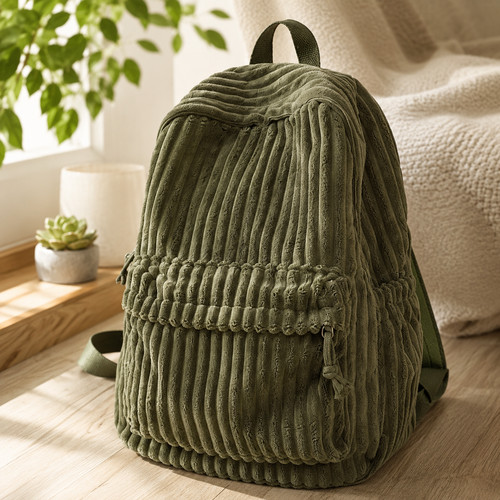 Vintage corduroy backpack - corduroy,
