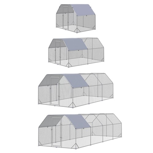 Pawhut metal chicken coop - pawhut,