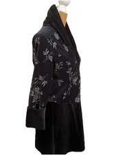 Black Velvet coat jacket 12/40 stunning 