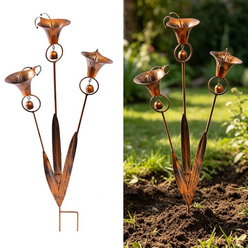 Flamed copper three calla - copper,