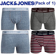Jack & Jones Mens Boxer Shorts Elastic Waist Underwear Cotton Trunk, Pack of 1