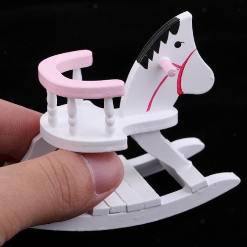 White wood rocking horse - 12,