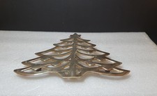 Vintage Brass Christmas Tree Trivet Stand - Xmas Decoration