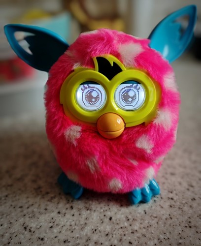 Furby boom pink white polka - boom,