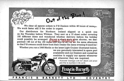 C1958 advert francis barnett - c1958, francis-barnett