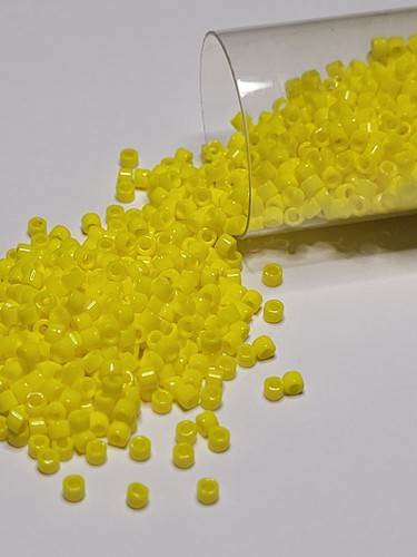Yellow miyuki delica beads - yellow,