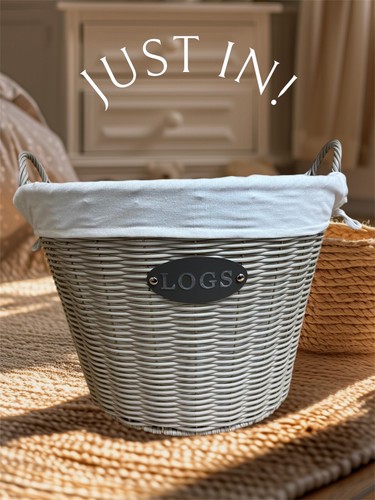 Round synthetic wicker log - synthetic,
