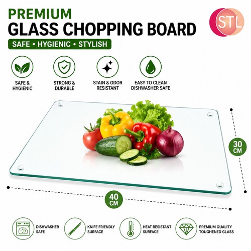 Glass worktop saver clear 40cm - glass,