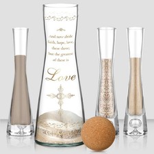 Unity Sand for Wedding Ceremony Set Include Ceremony Vase, Sand, Cork Stopper...
