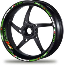 Aprilia Stripes Tuono Factory V4 Motorcycle Wheel Decals Rim Stickers Green