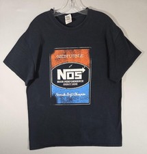 NOS Energy Drink Shirt Mens Large Black Formula Drift Racing Champion Graphic