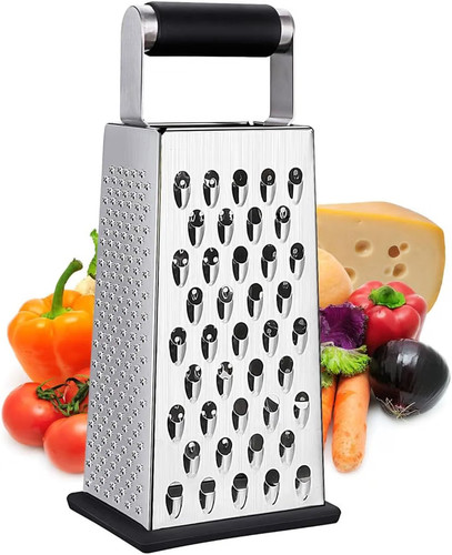 Stainless steel cheese grater - cheese,