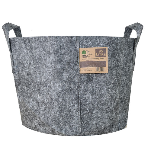 95l fabric pot grey large - 95l,