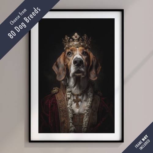 Royal dog portrait print - royal,