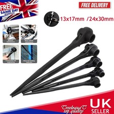 13x17mm /24x30mm Ratchet Podgers Spanners Steel Erecting Scaffold Tool Wrench