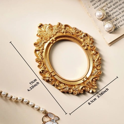 Gold vintage ornate mini frame - gold,