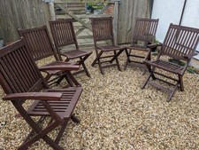 Set Of Vintage Teak Garden