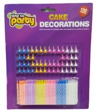 Birthday, Celebration Cake Decorations - Cupcake Candles. 152 Pieces