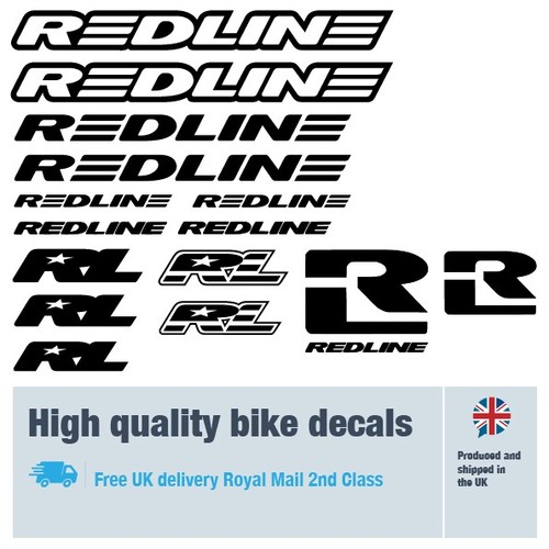Redline bmx bike decals labels - redline,