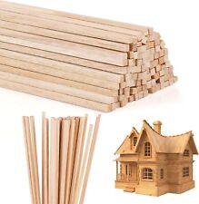 Balsa Wood Sticks, 100 PCS Square Wooden Sticks for Craft, Natural Wood Strips
