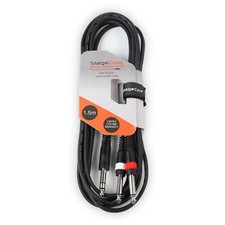 1.5m 6.35mm 1/4" TRS Jack