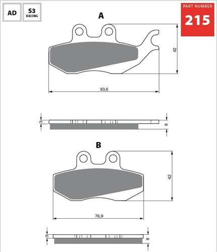 S33 front brake - brake, for