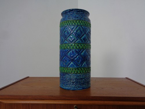 Rimini blue ceramic vase - blue,