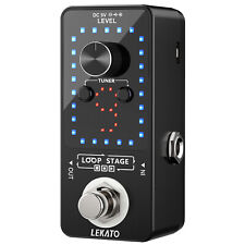 LEKATO Guitar Looper Effect Pedal Tuner 40 Mins 9 Slots Looping Recording UK