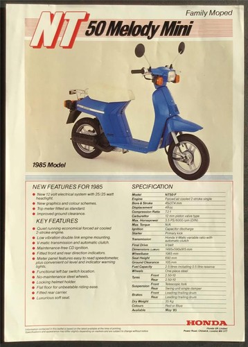 Honda nt50 melody - honda, family
