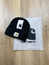 Black Carhartt One Size Adjustable Winter Durable Warn Knit Hat Unisex Beanie