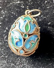 Faberge Egg Pendant Blue/Green