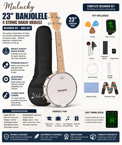 Banjolele string banjo - 4,