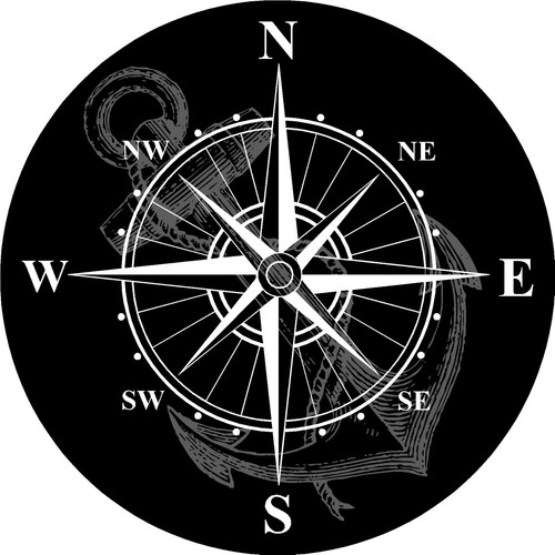 Nautical rose compass - rose,