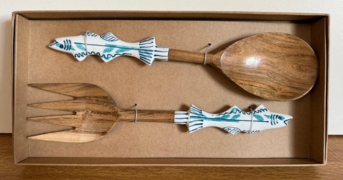 Fish salad server set - fish,