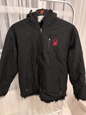 Black Spyder Old Fred Mens Reversible Faux Fur Ski Jacket XXL In VGC