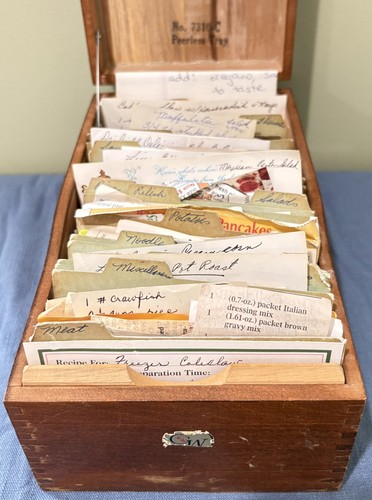 Antique oak recipe - recipe, box