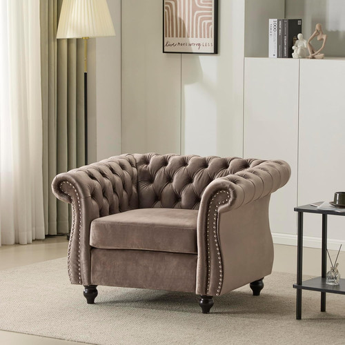 Chic velvet kitty chesterfield - velvet,