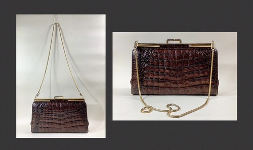 Vintage 1970s brown caïman - vintage,