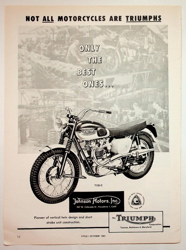 1961 triumph t120 motorcycle - 1961,
