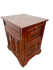 Gorgeous Vintage File Cabinet One Locking Drawer Paneled Sides Legal by Whalen