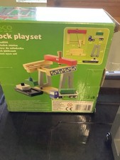 wooden dock play set used with