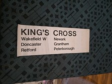 BR King’s Cross Carriage Window Label – Retford Doncaster Route (Paper, 1970s)