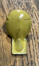 Vintage Yellow Tin Plate Counter Spring Clicker Clacker Penny Toy 30mm